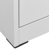 Armadio Classificatore Grigio Chiaro 46x62x133 cm in Acciaio