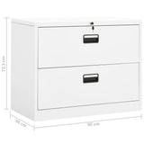 Armadio Classificatore Bianco 90x46x72,5 cm in Acciaio