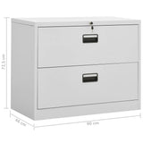 Armadio Classificatore Grigio Chiaro 90x46x72,5 cm in Acciaio