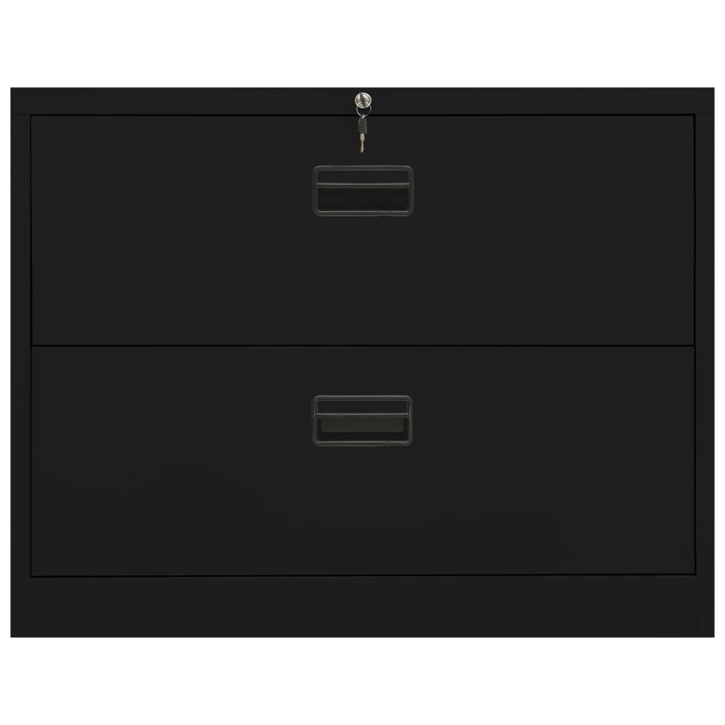 Armadio Classificatore Nero 90x46x72,5 cm in Acciaio