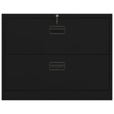 Armadio Classificatore Nero 90x46x72,5 cm in Acciaio