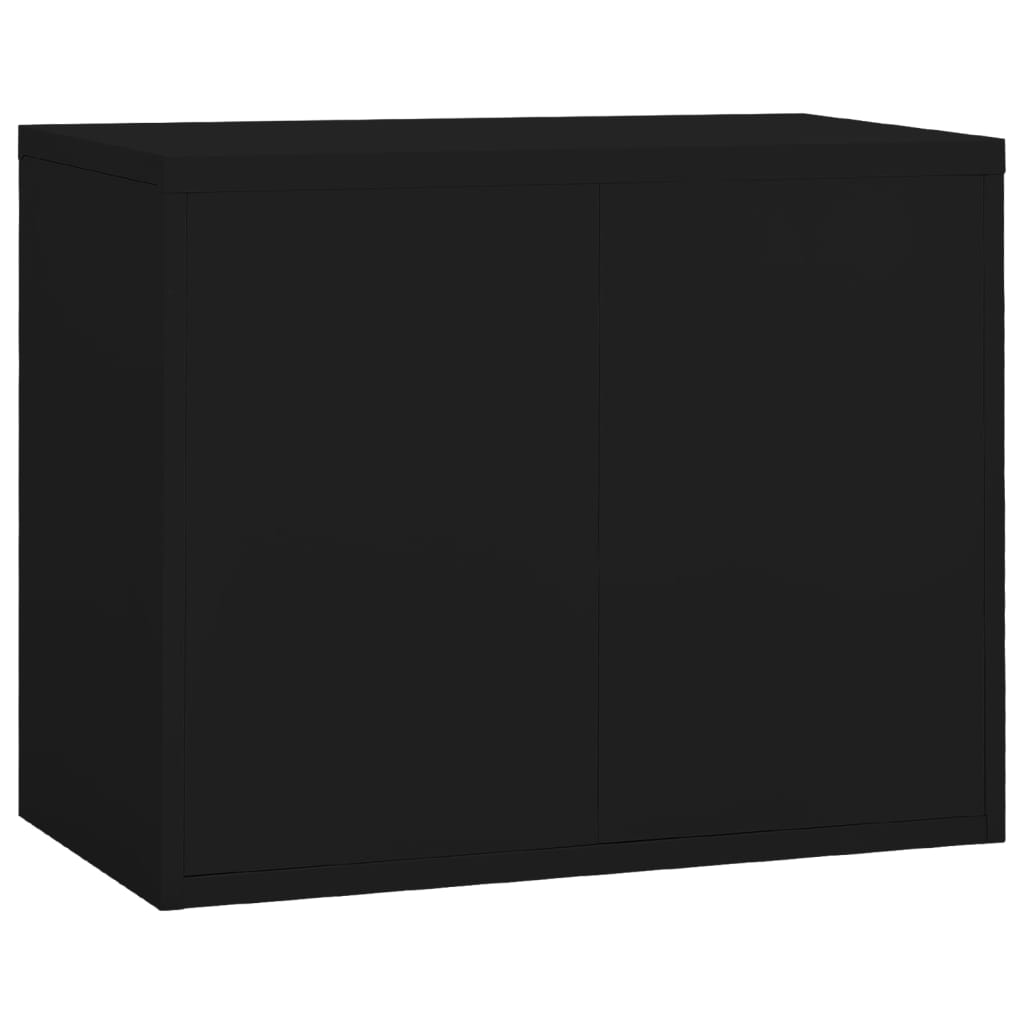 Armadio Classificatore Nero 90x46x72,5 cm in Acciaio