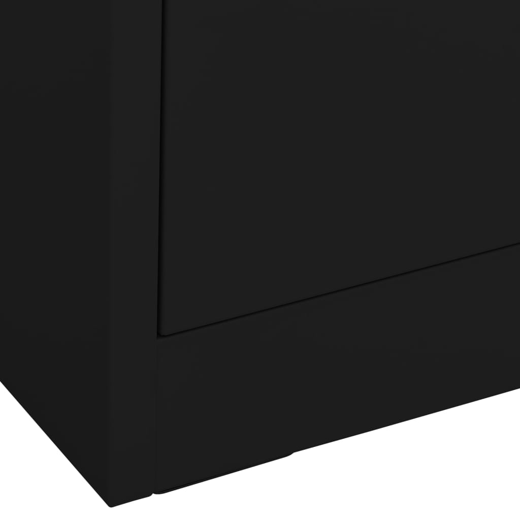 Armadio Classificatore Nero 90x46x72,5 cm in Acciaio