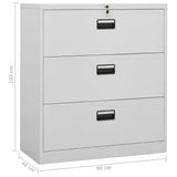 Armadio Classificatore Grigio Chiaro 90x46x103 cm in Acciaio