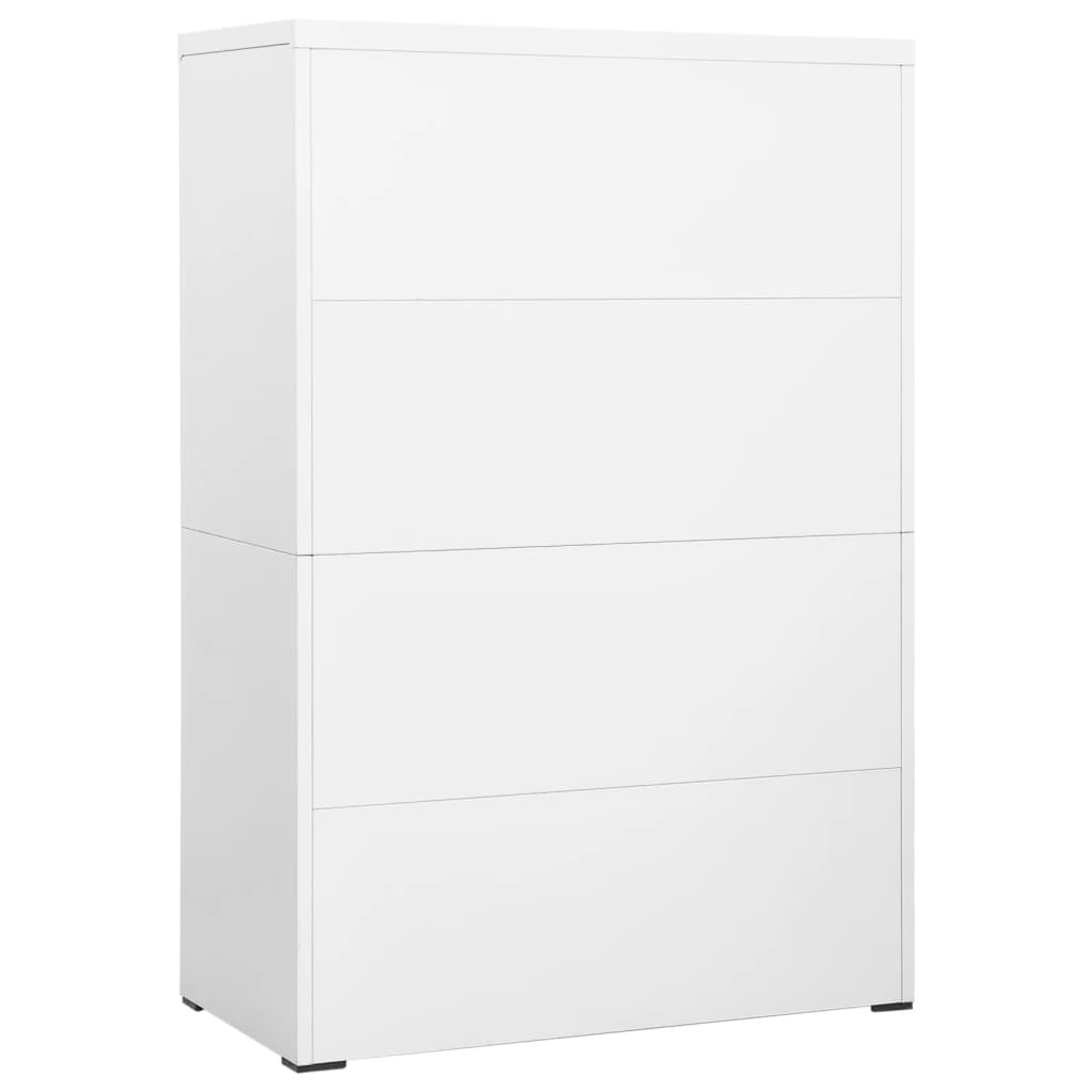 Armadio Classificatore Bianco 90x46x134 cm in Acciaio