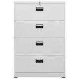 Armadio Classificatore Grigio Chiaro 90x46x134 cm in Acciaio