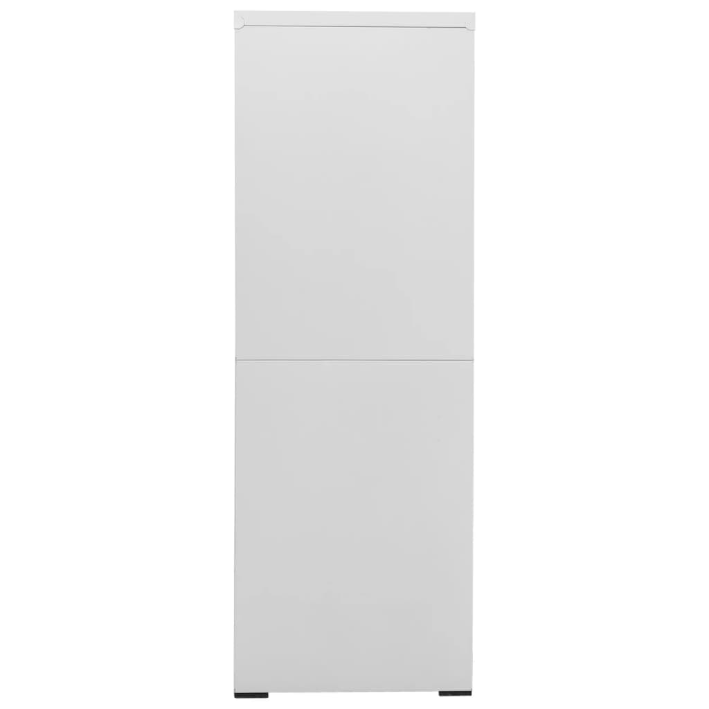 Armadio Classificatore Grigio Chiaro 90x46x134 cm in Acciaio