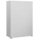 Armadio Classificatore Grigio Chiaro 90x46x134 cm in Acciaio