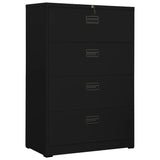 Armadio Classificatore Nero 90x46x164 cm in Acciaio