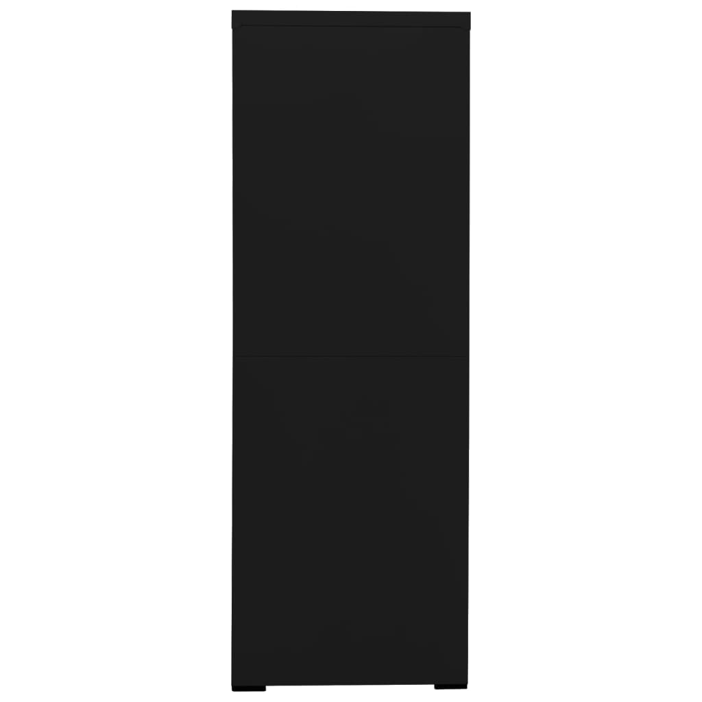 Armadio Classificatore Nero 90x46x164 cm in Acciaio