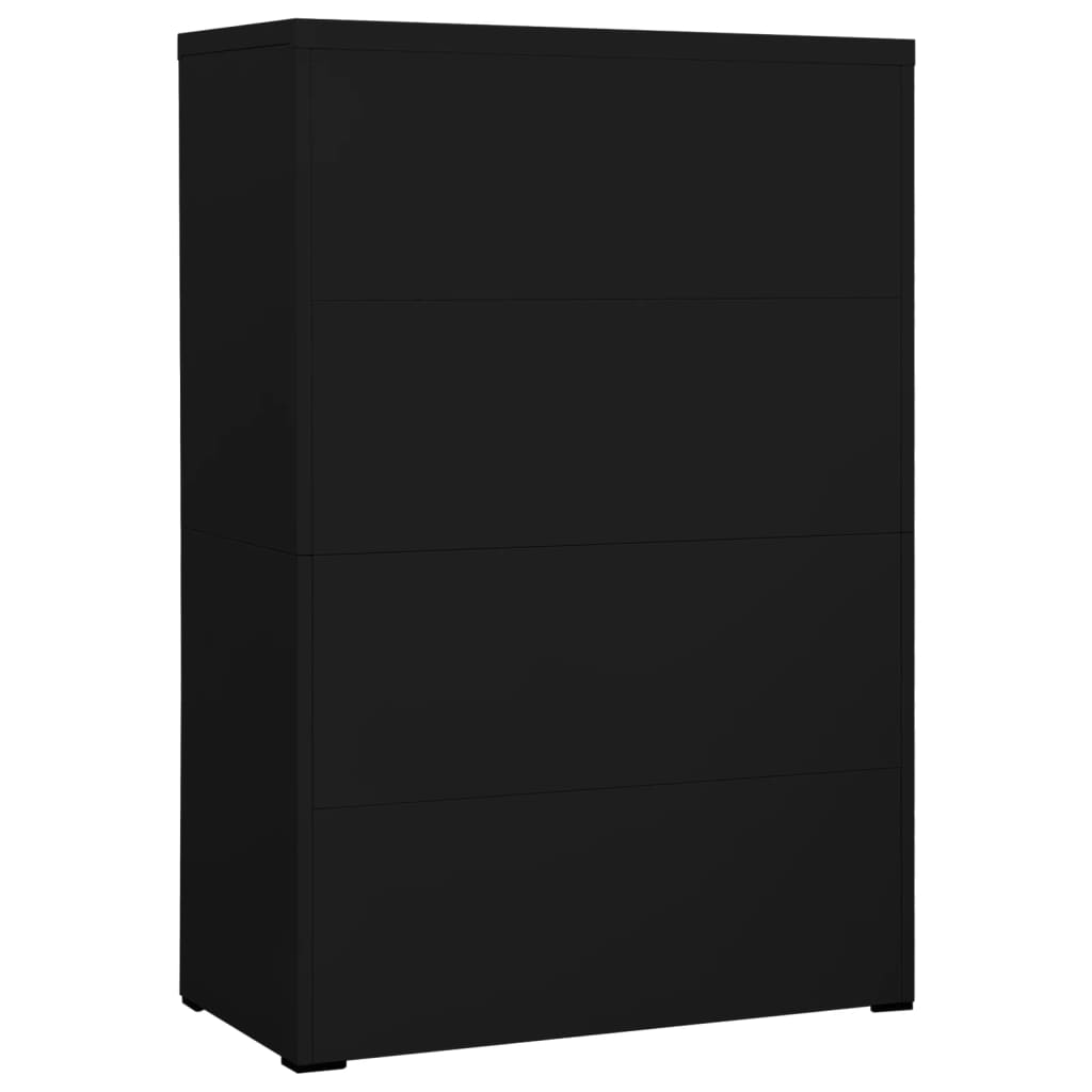 Armadio Classificatore Nero 90x46x164 cm in Acciaio