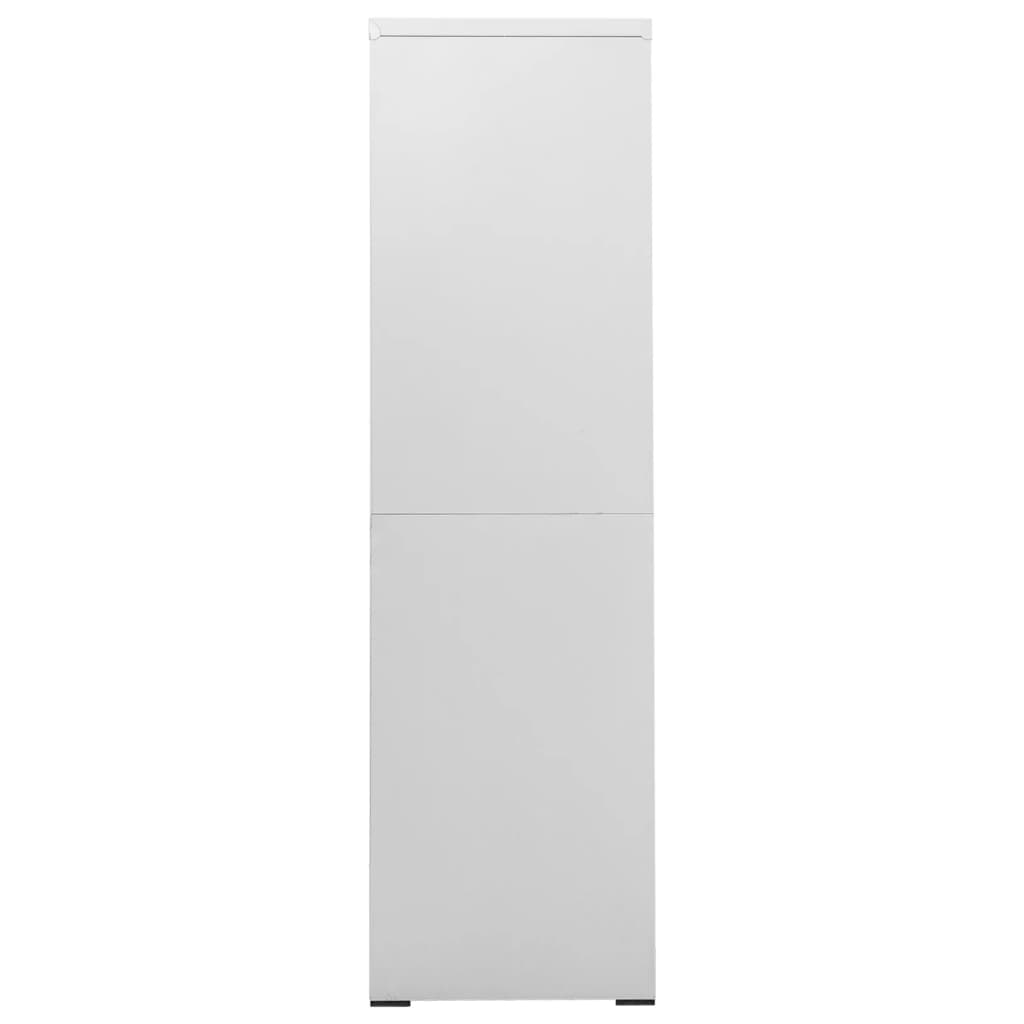 Armadio Classificatore Grigio Chiaro 90x46x164 cm in Acciaio