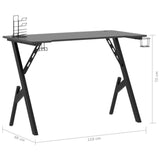 Scrivania da Gaming con Gambe a Y Nera 110x60x75 cm