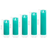 Set Candele Elettriche a LED 5 pz con Telecomando Bianco Caldo