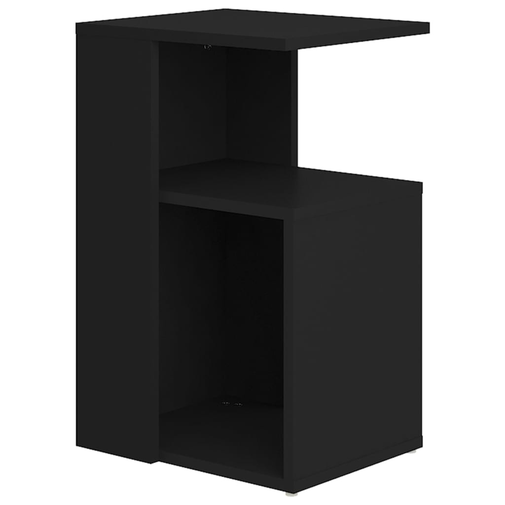 Tavolino Nero 36x30x56 cm in Legno Multistrato