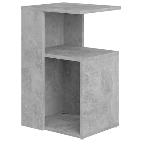 Tavolino Grigio Cemento 36x30x56 cm in Legno Multistrato