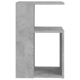 Tavolino Grigio Cemento 36x30x56 cm in Legno Multistrato