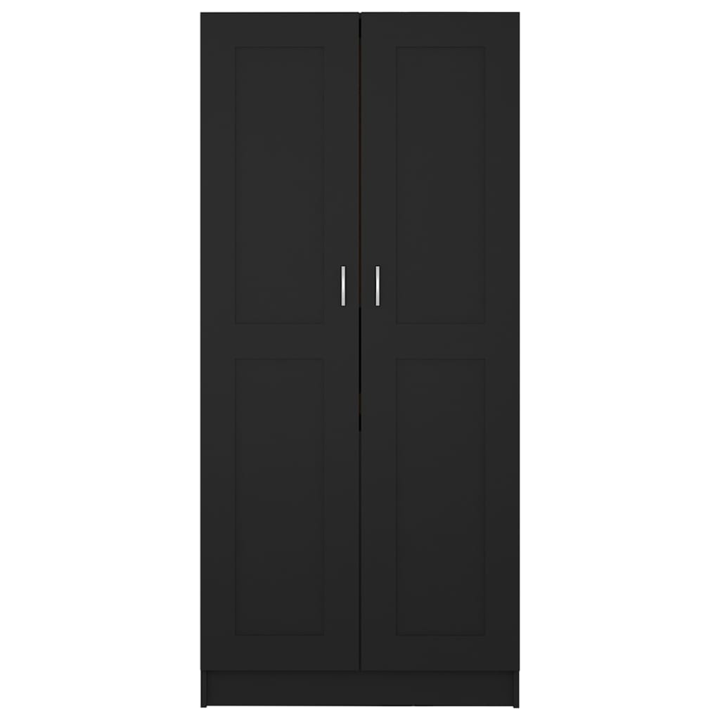 Armadio Nero 82,5x51,5x180 cm in Legno Multistrato