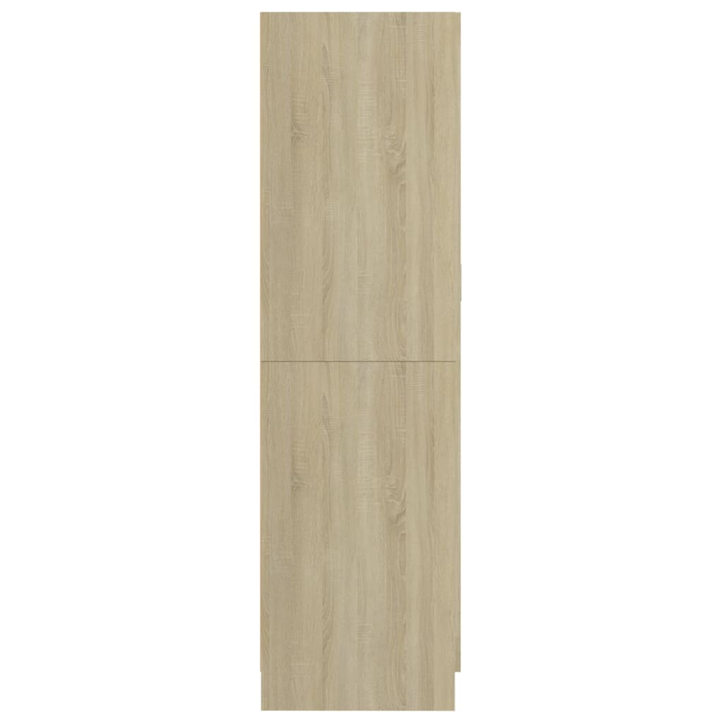 Armadio Rovere Sonoma 82,5x51,5x180 cm in Legno Multistrato