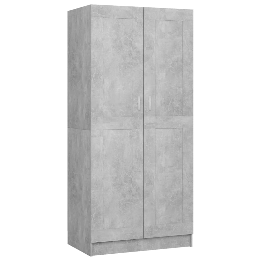 Armadio Grigio Cemento 82,5x51,5x180 cm in Legno Multistrato