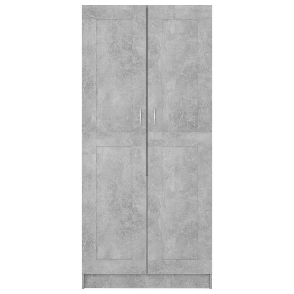 Armadio Grigio Cemento 82,5x51,5x180 cm in Legno Multistrato