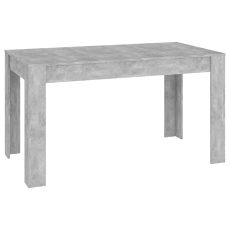 Tavolo da Pranzo Grigio Cemento 140x74,5x76cm Legno Multistrato