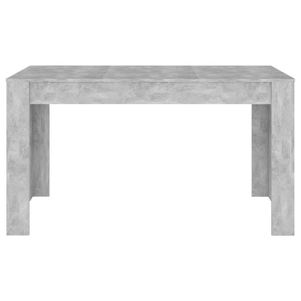 Tavolo da Pranzo Grigio Cemento 140x74,5x76cm Legno Multistrato