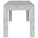 Tavolo da Pranzo Grigio Cemento 140x74,5x76cm Legno Multistrato