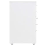 Schedario Mobile Bianco 28x41x69 cm in Metallo