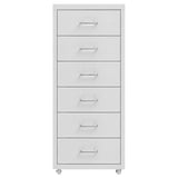 Schedario Mobile Grigio 28x41x69 cm in Metallo