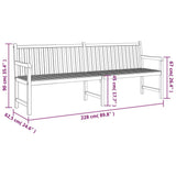 Panca da Giardino 228 cm in Legno Massello di Teak