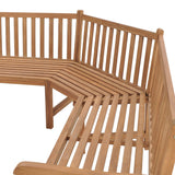 Panchina da Giardino ad Angolo 185x185x90 cm Massello di Teak