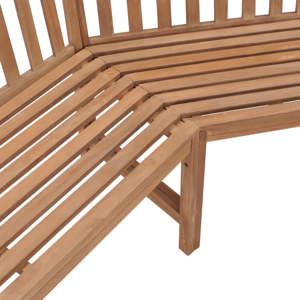 Panchina da Giardino ad Angolo 185x185x90 cm Massello di Teak