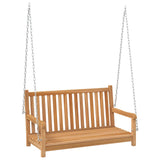 Dondolo da Giardino in Legno Massello di Teak 114x60x64 cm