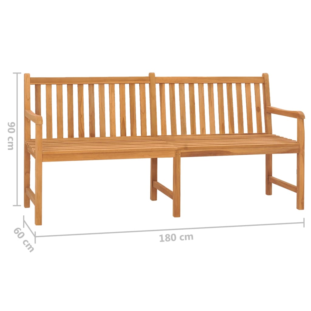 Panchina da Giardino 180 cm in Legno Massello di Teak