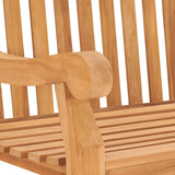 Panchina da Giardino 114 cm in Legno Massello di Teak