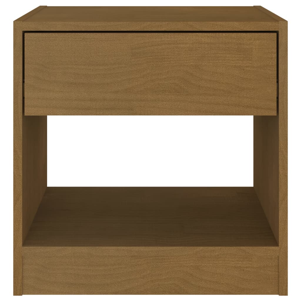 Comodino 40x31x40 cm Marrone Miele Legno Massello di Pino