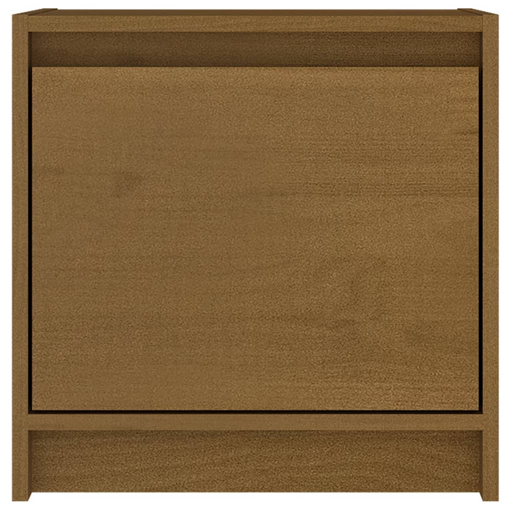 Comodino Marrone Miele 40x30,5x40 cm in Legno di Pino