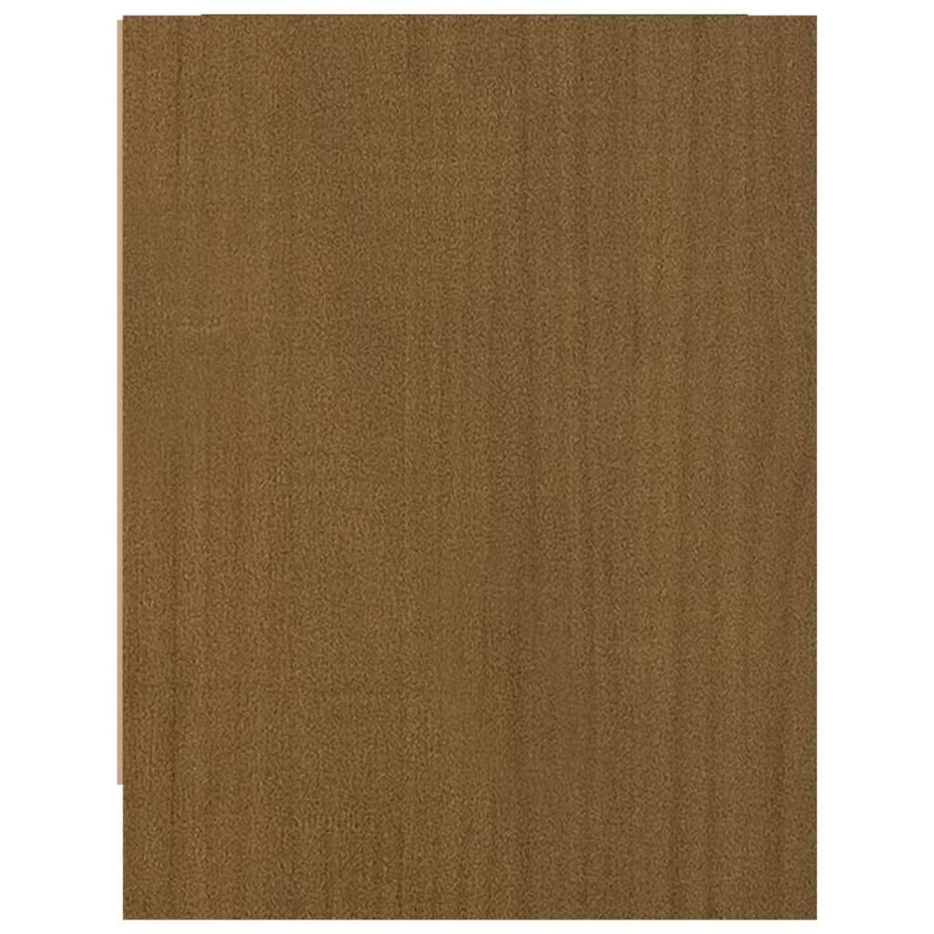 Comodino Marrone Miele 40x30,5x40 cm in Legno di Pino