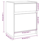 Comodino 40x31x50 cm in Legno Massello di Pino