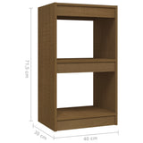 Libreria Marrone Miele 40x30x71,5 cm in Legno Massello di Pino
