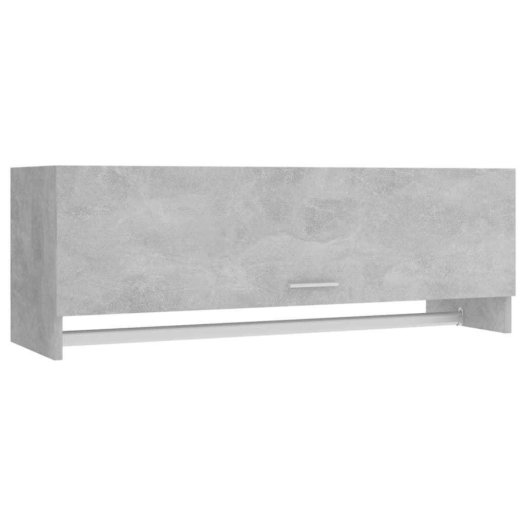 Armadio Grigio Cemento 100x32,5x35 cm in Legno Multistrato