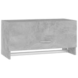 Armadio Grigio Cemento 70x32,5x35 cm in Legno Multistrato