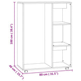 Armadio Grigio Cemento 80x40x110 cm in Truciolato