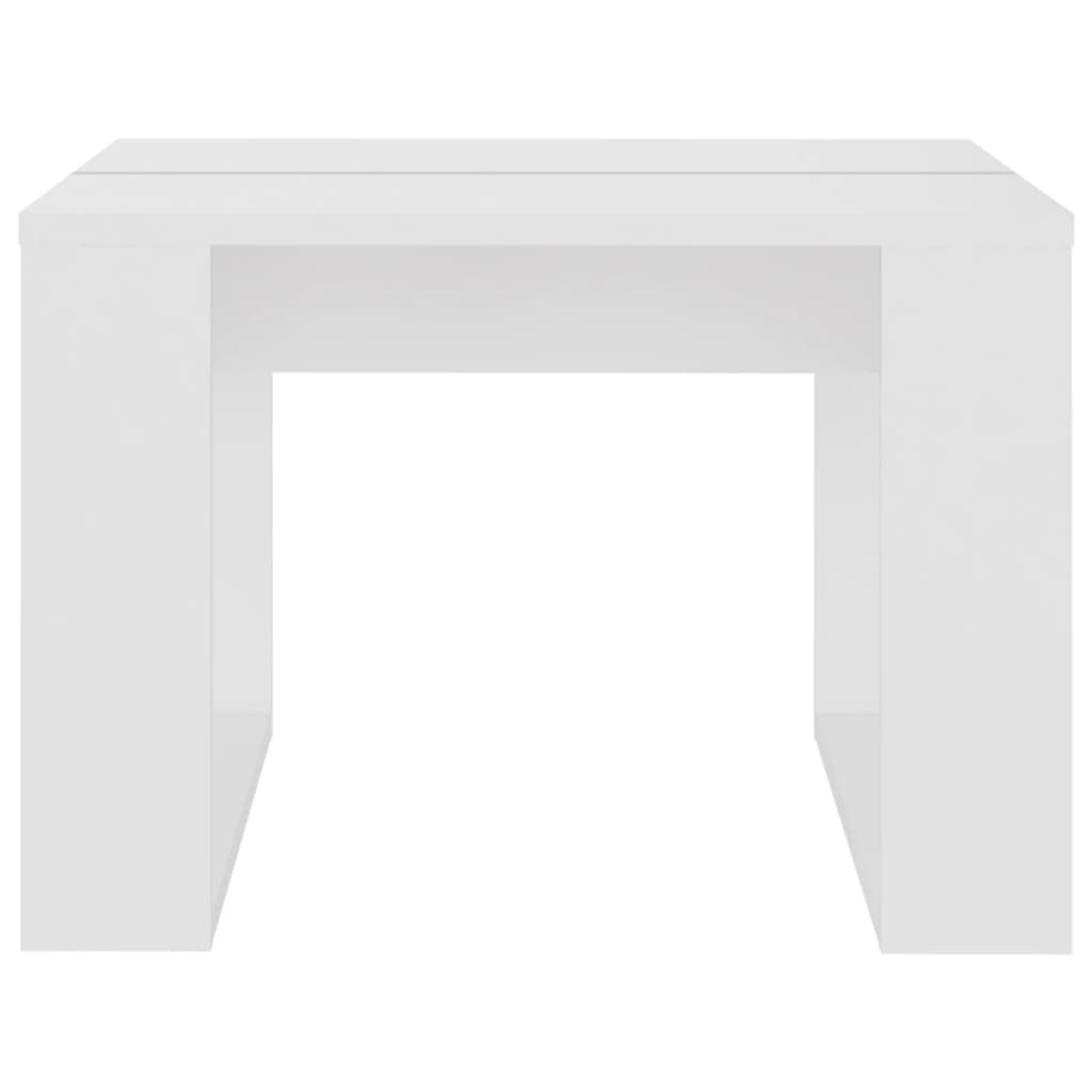 Tavolino Bianco 50x30x50 cm in Legno Multistrato