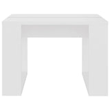 Tavolino Bianco 50x30x50 cm in Legno Multistrato