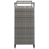 Carrello da Bar con Cassetto Grigio 100x45x97 cm in Polyrattan