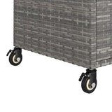 Carrello da Bar con Cassetto Grigio 100x45x97 cm in Polyrattan