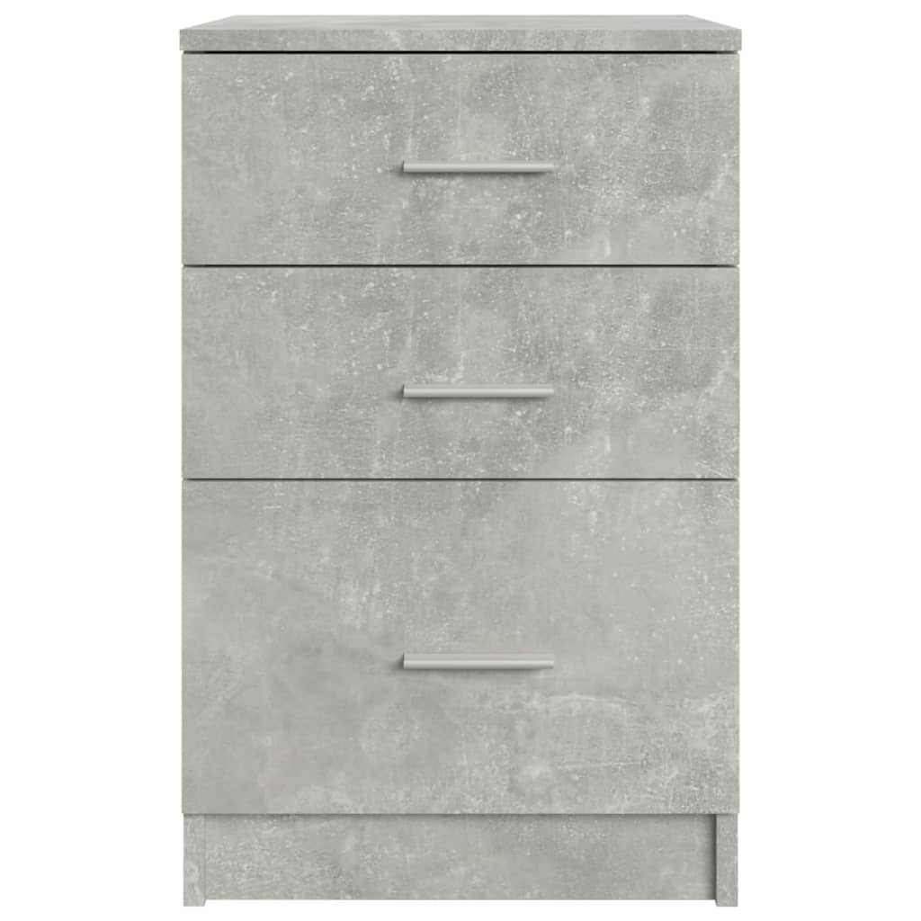 Comodino Grigio Cemento 40x40x63 cm in Legno Multistrato