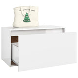 Panca da Ingresso 80x40x45 cm Bianco Lucido Legno Multistrato